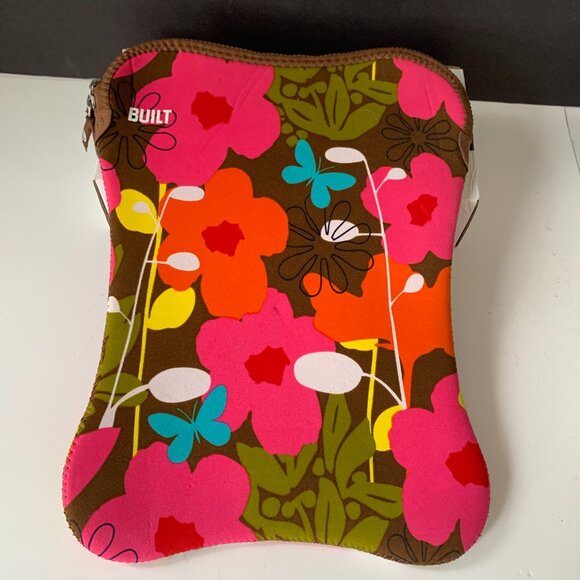 BUILT LAPTOP SLEEVE CASE FRENCH BULL FUNKY FLORAL FOR 12-13" Laptop IPAD - Picture 1 of 8